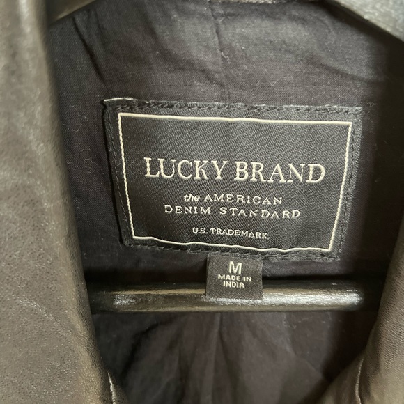 Lucky Brand Leather Moto Jacket - Picture 3 of 4